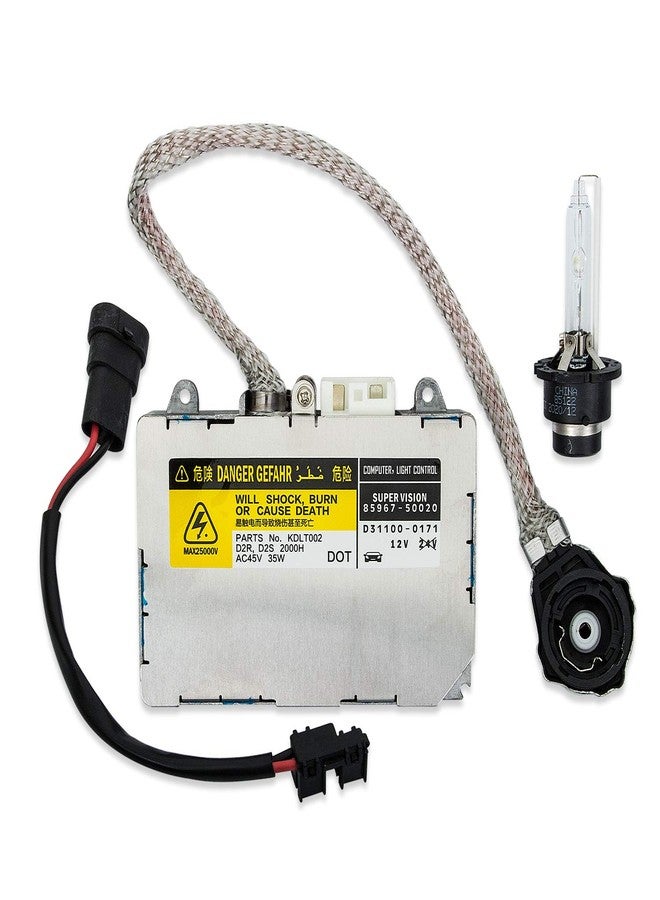 RANSOTO KDLT002 Xenon HID Headlight Ballast Compatible with Lexus IS300 ES300 ES330 LS430 SC430 RX300 RX330 RX350 Toyota Avalon Sienna Prius Celica Mazda 6 RX-8 with D2S Bulb - Image 1